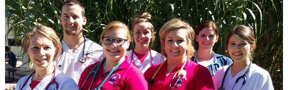 Nursing Students smiling at camera