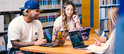 students studying in LARC