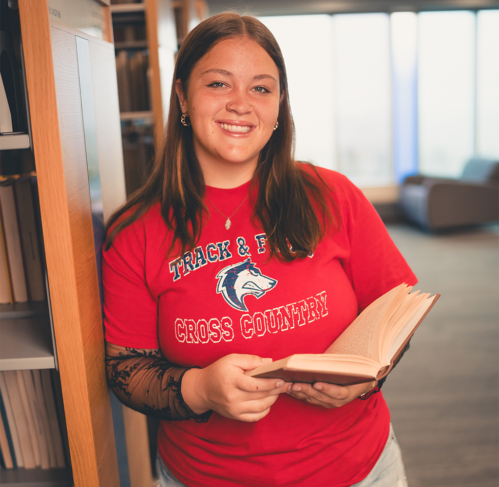 CSU Pueblo student smiling after meeting with an advisor