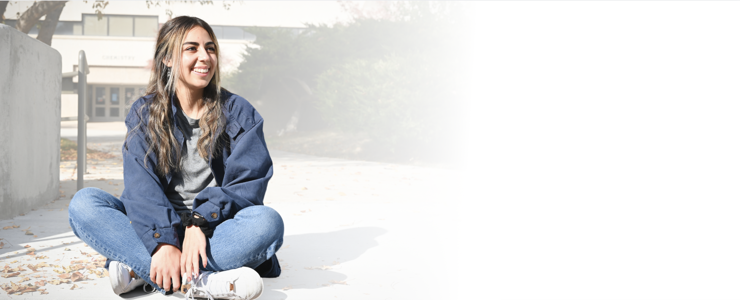 Student working on laptop