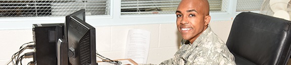 Military student taking Construction Management courses online