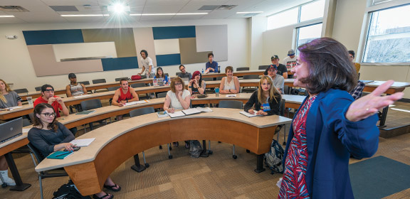 A women's studies class at Colorado State University-Pueblo