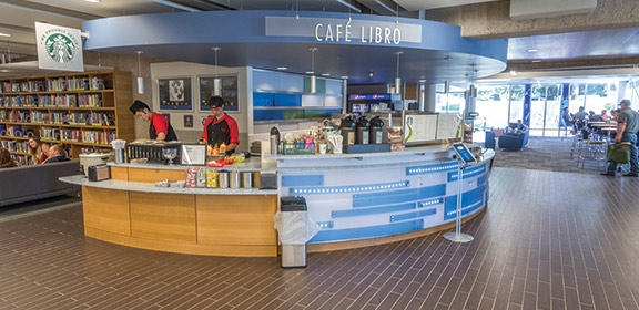 A picture of the Café Libro in the Library and Academic Resource Center.