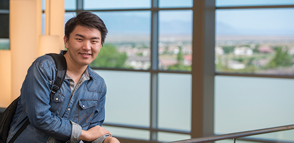 CSU-Pueblo student in the General Classroom Building