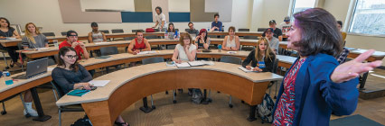 Classroom with students