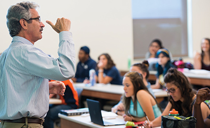 professor teaching lecture