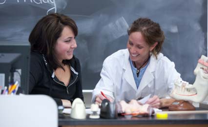 Student meeting with Faculty member