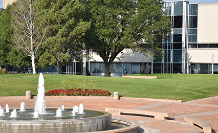 Fountain on campus