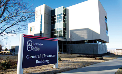One of the newest buildings on campus, the General Classroom Building