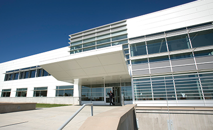 Entrance to Recreation Center on campus