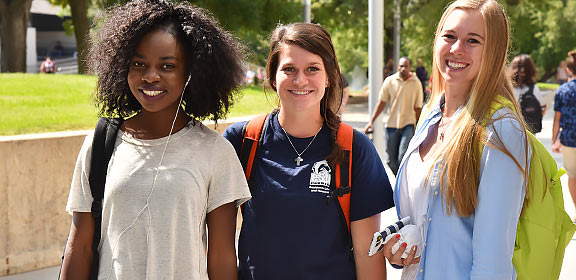 a trio of students visiting csu-pueblo