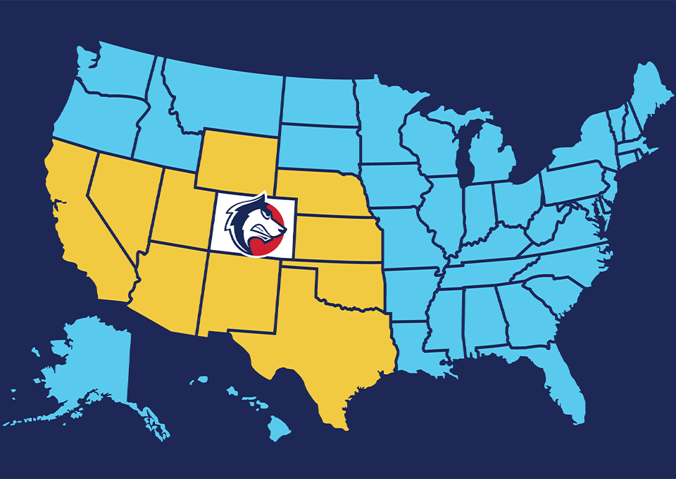 Map image showing location of eligible RISE states.