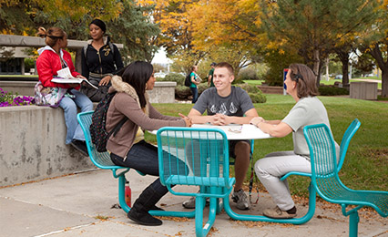 group of people talking