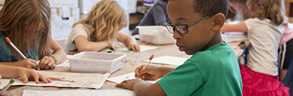 children studying