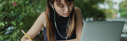 Single person studying