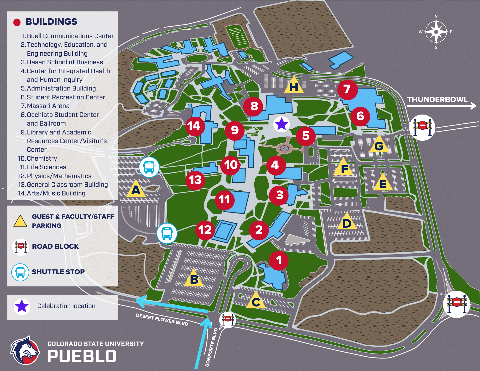 Accessibility and guest services map