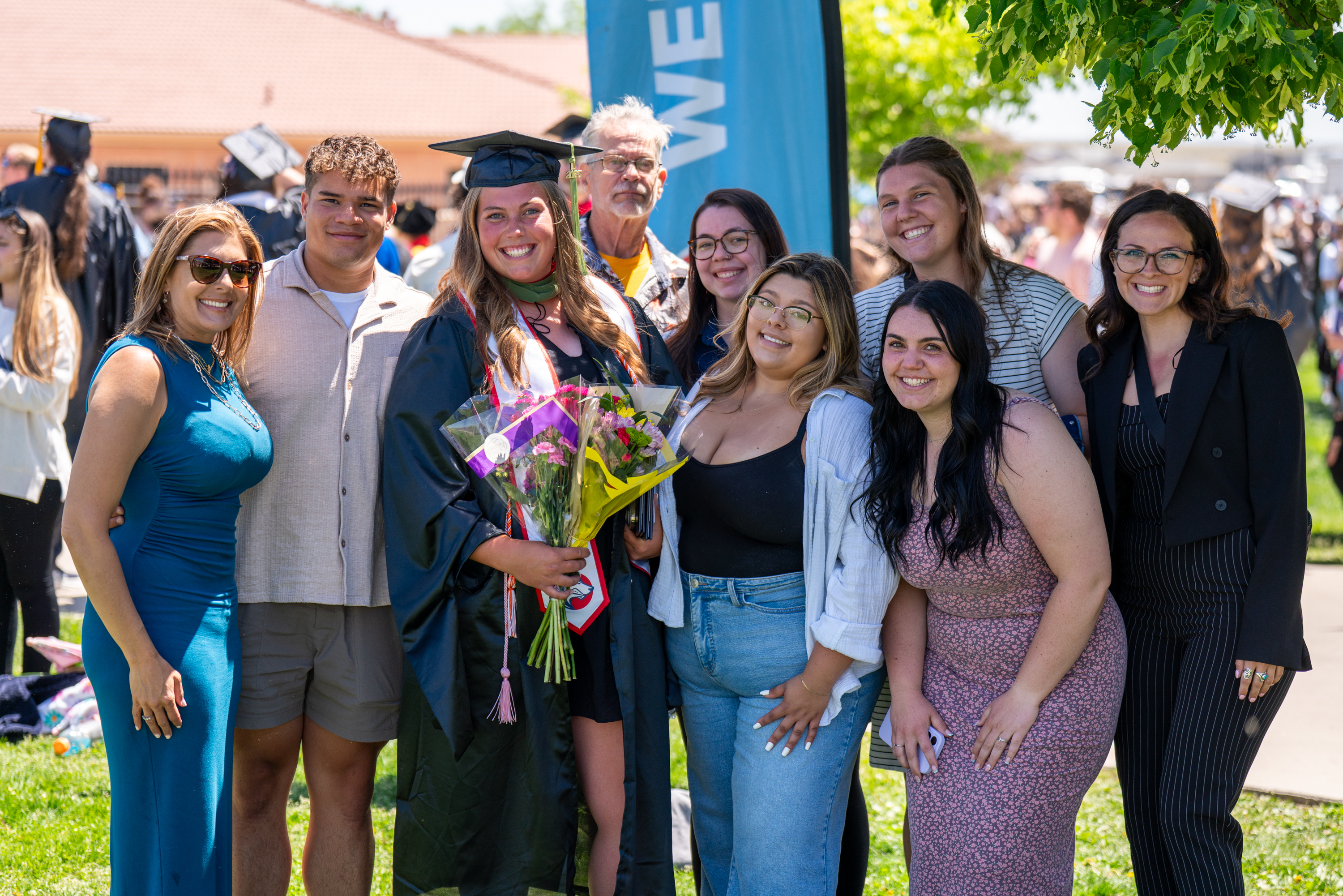 Family watching diplomas being awarded at CSU Pueblo