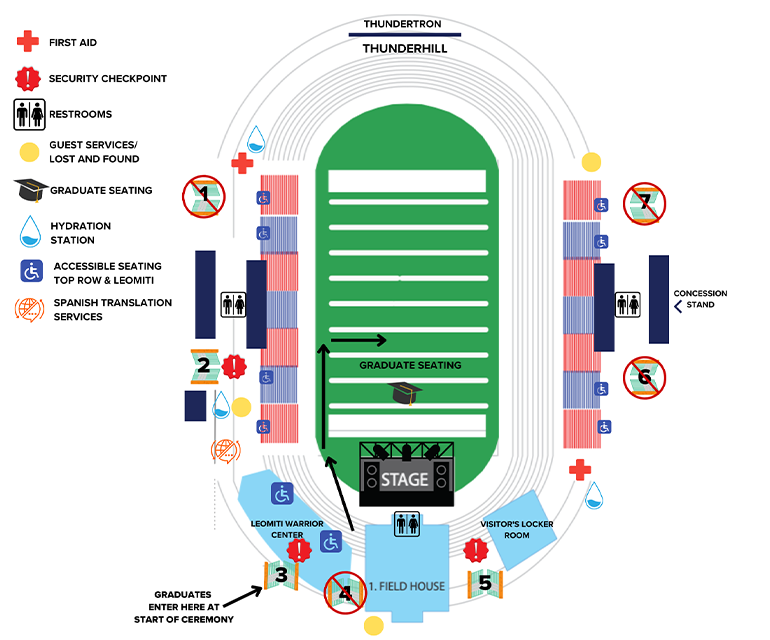 ThunderBowl ceremony layout map
