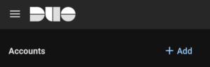 Duo Mobile App, Add Accounts screen