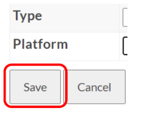 save button