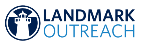 The word "Landmark Outreach" next to a light hour graphic.