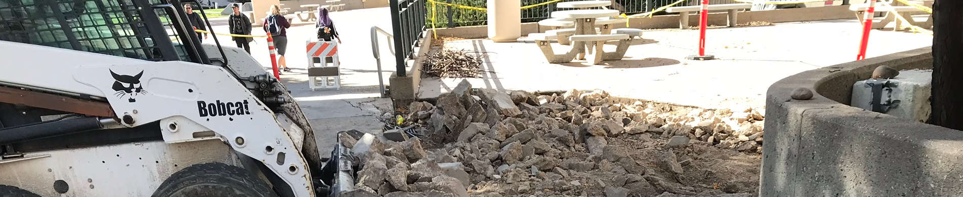 Demolition and replacement of Chemistry sidewalk