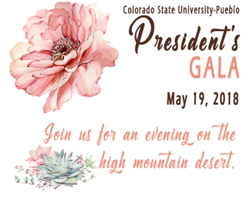 Flyer for the CSU-Pueblo President's Gala 2018