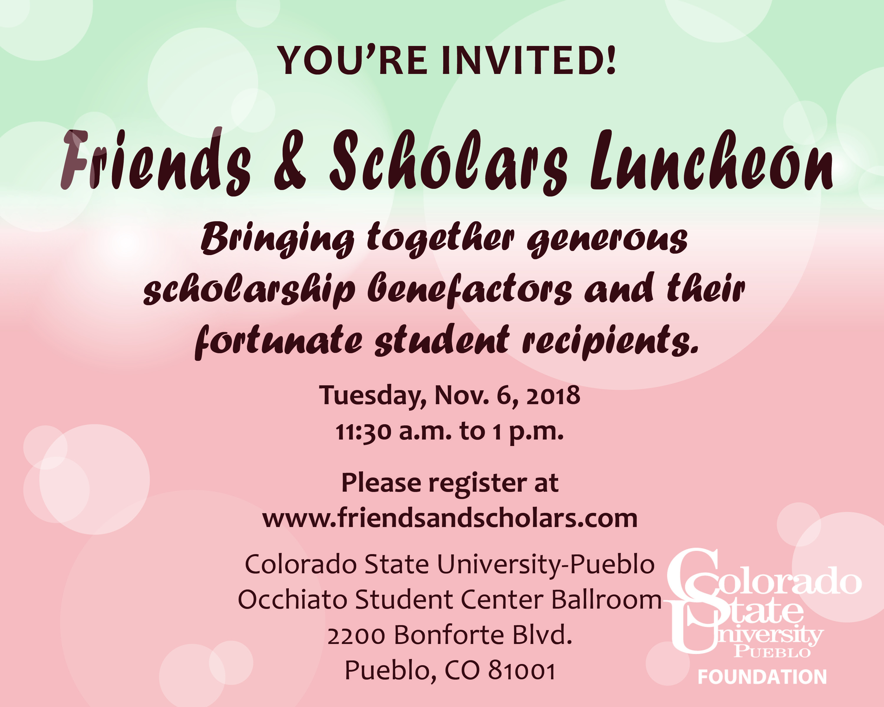 friends and scholars luncheon