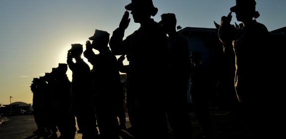 Marines Saluting