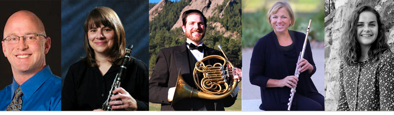 Featuring flutist Andrea Artley, clarinetist Pamela Diaz, oboist Brittany Bonner, hornist Daniel Nebel, and bassoonist Dr. Jeffrey McCray