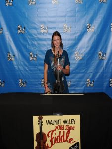 Eavia Ryan - winner of Old-time Fiddle Contest at the Walnut Valley Festival in Winfield, KS