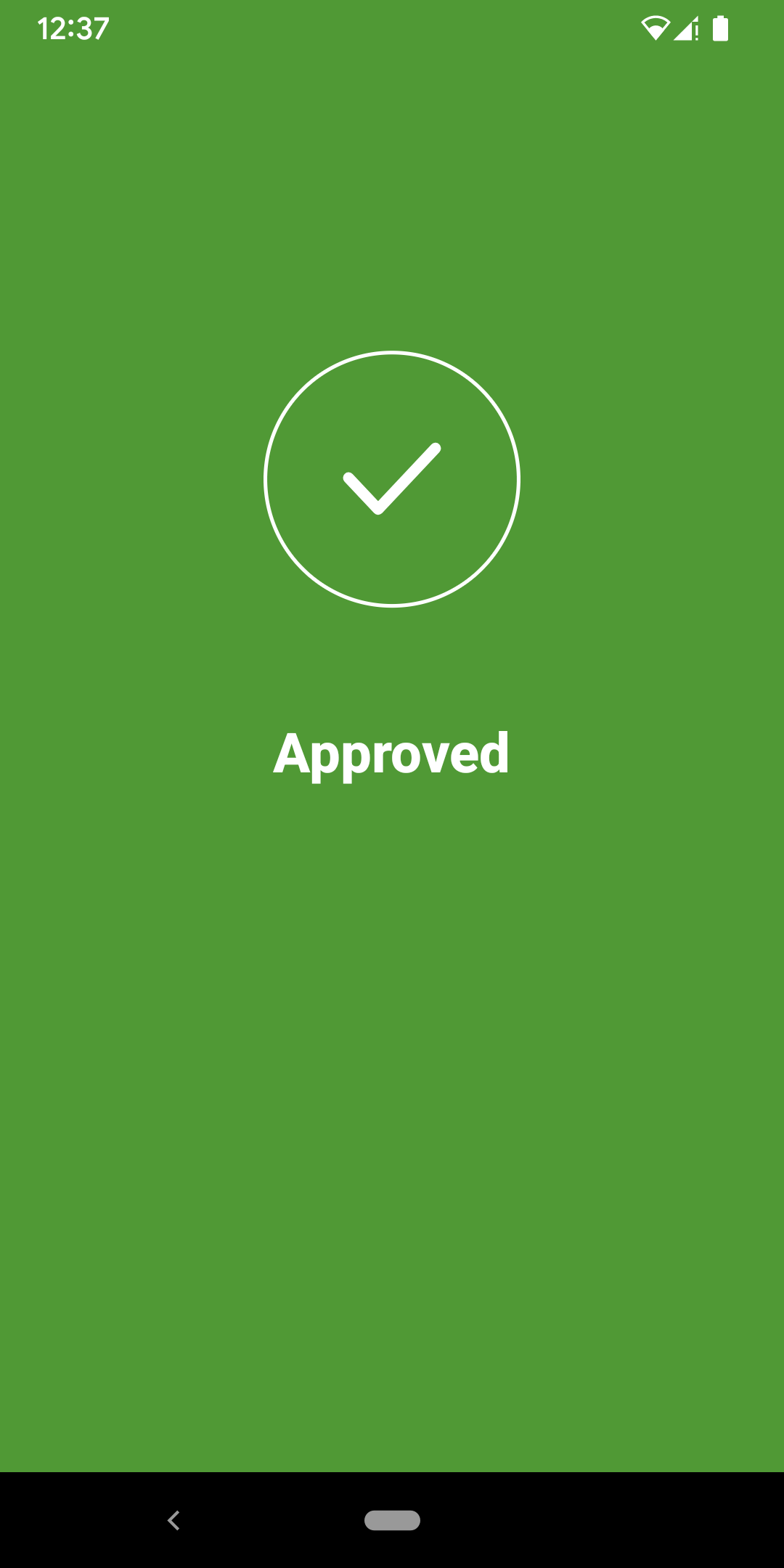 Screenshot of Approved