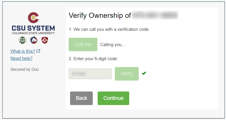 Screenshot of Ownership Verified screen