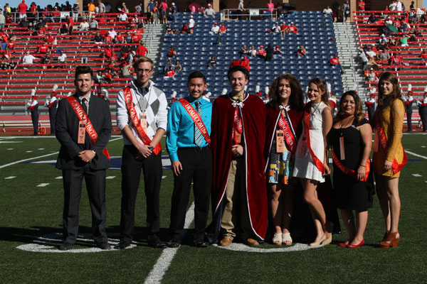 Homecoming Royalty (left to right): Anthony Ball, Jeremy VanGelder, Jordan Moniz, Timothy 