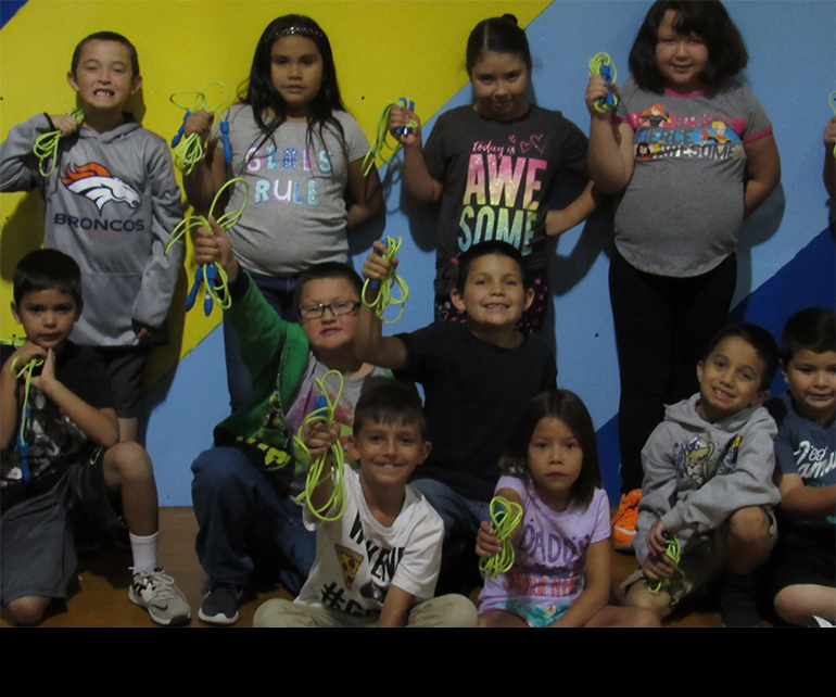 The first batch of jump ropes were delivered this week to a physical education class (Crowder) at South Park Elementary