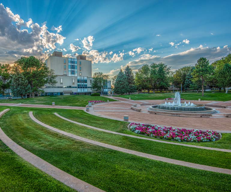 campus fountain