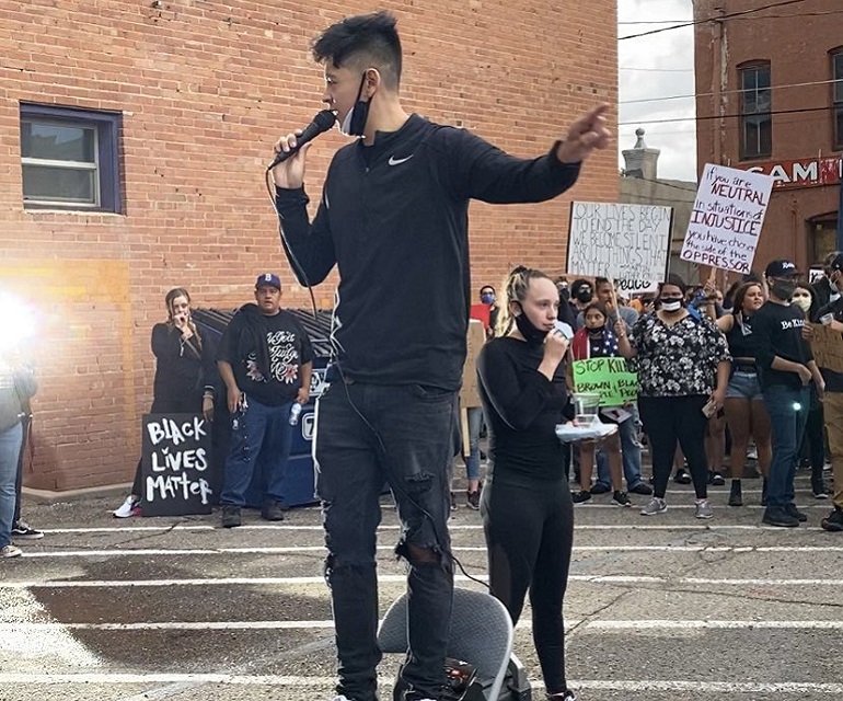 Jacob Speaking to Crowd