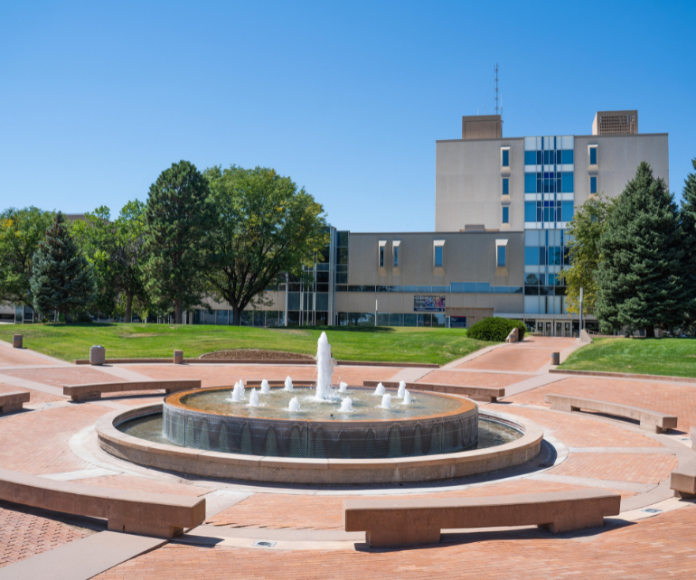 CSU Pueblo campus fountain