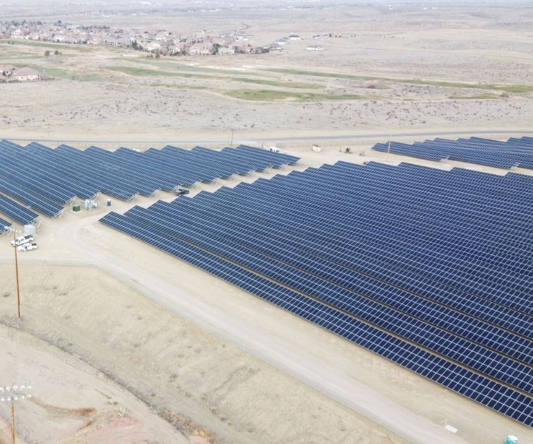 Solar array on north side of campus