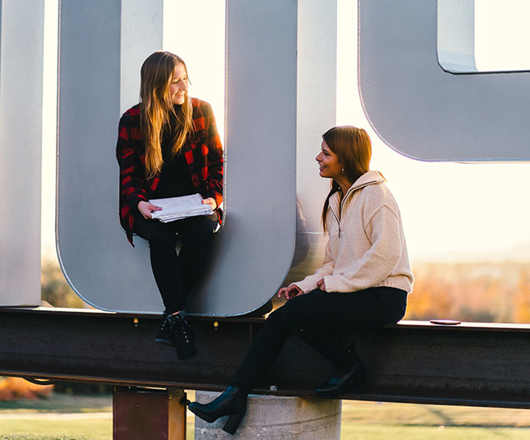 two students reading