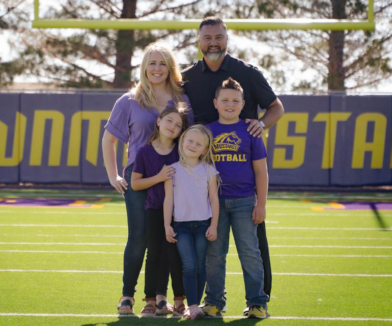 Coach Vigil and family