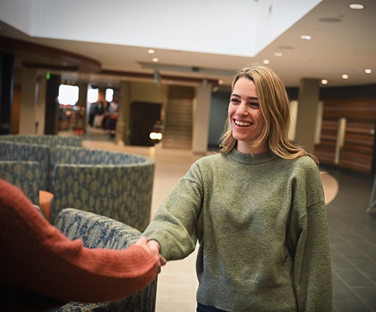 student smiling