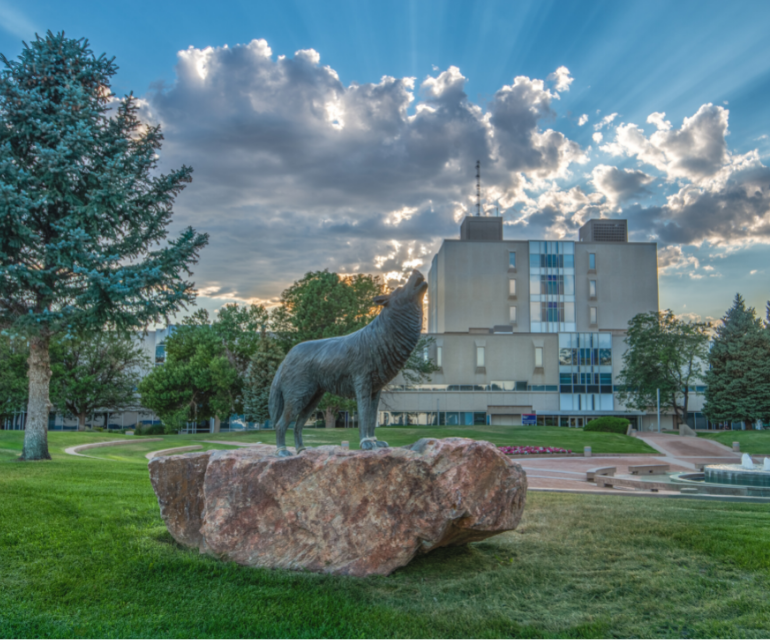 Wolf statue