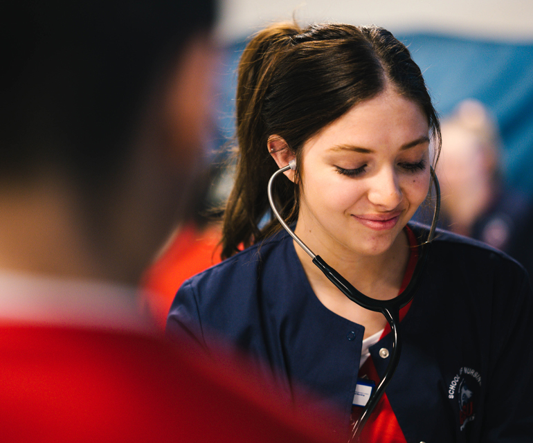 student smiling