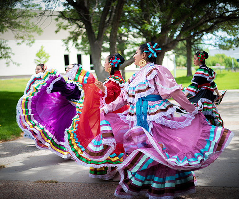 HSI week- person dress in traditional hispanic dress