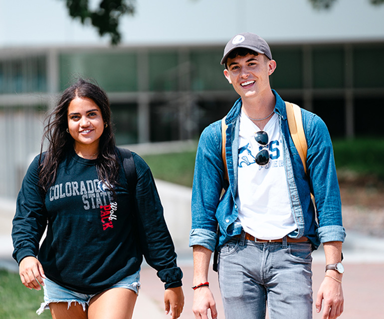 two people walking