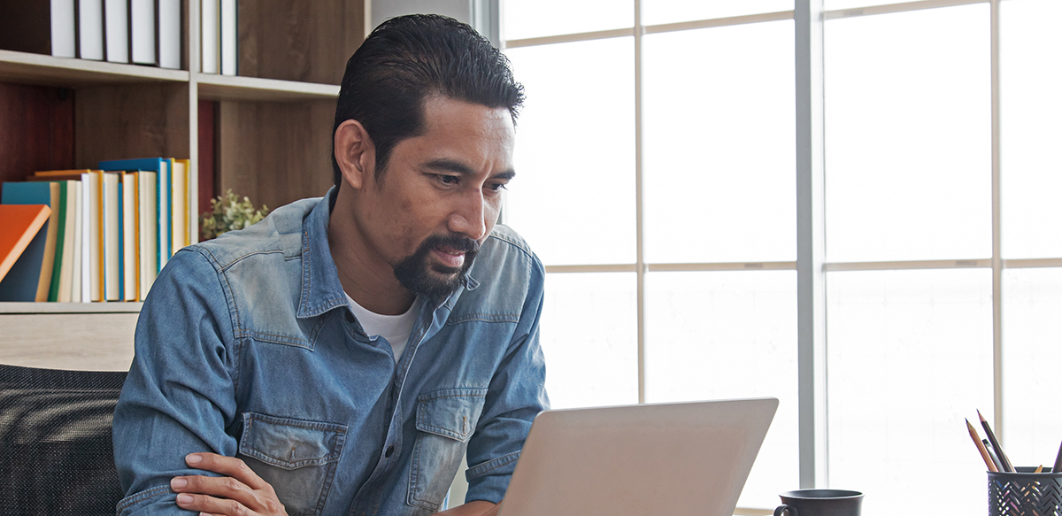 Man on computer