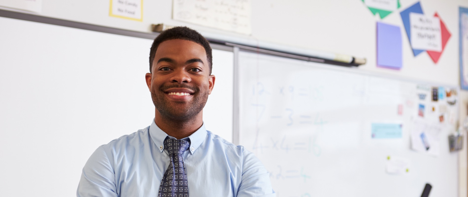 teacher smiling