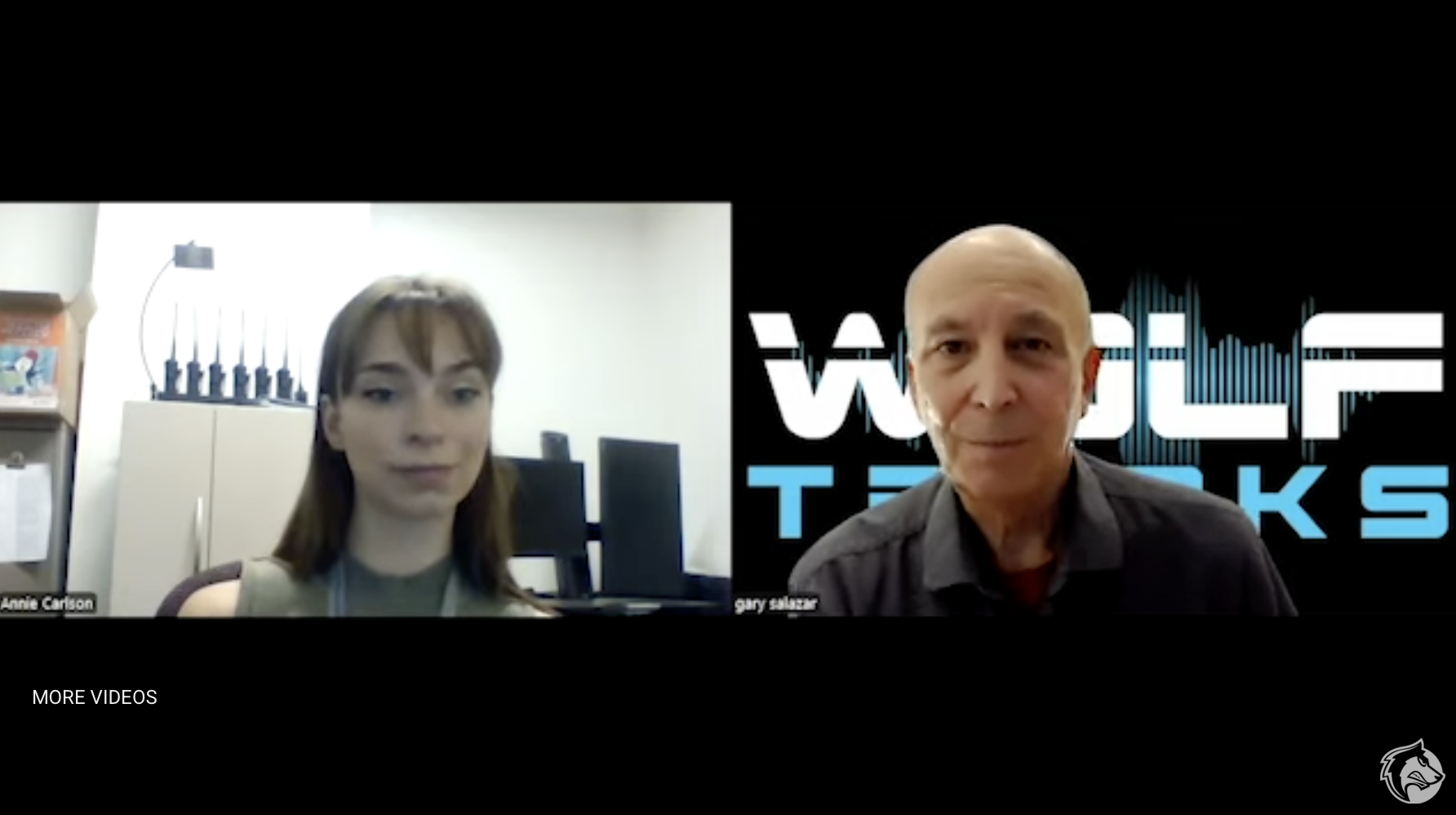 Annie Carlson and Gary Salazar in a zoom call