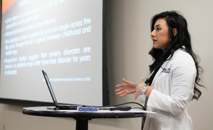 Faculty giving lecture